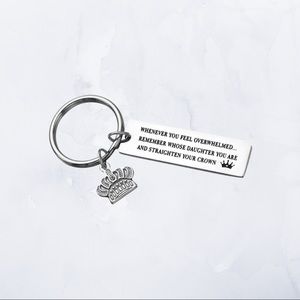 New Straighten your crown keychain, Daughter Gift